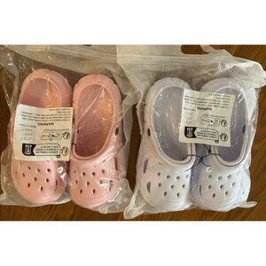 Lot Of 2 Clog Sandals Unbranded Women's 1 Pink & 1 White Sz 39-40 (Sz 9)  NEW